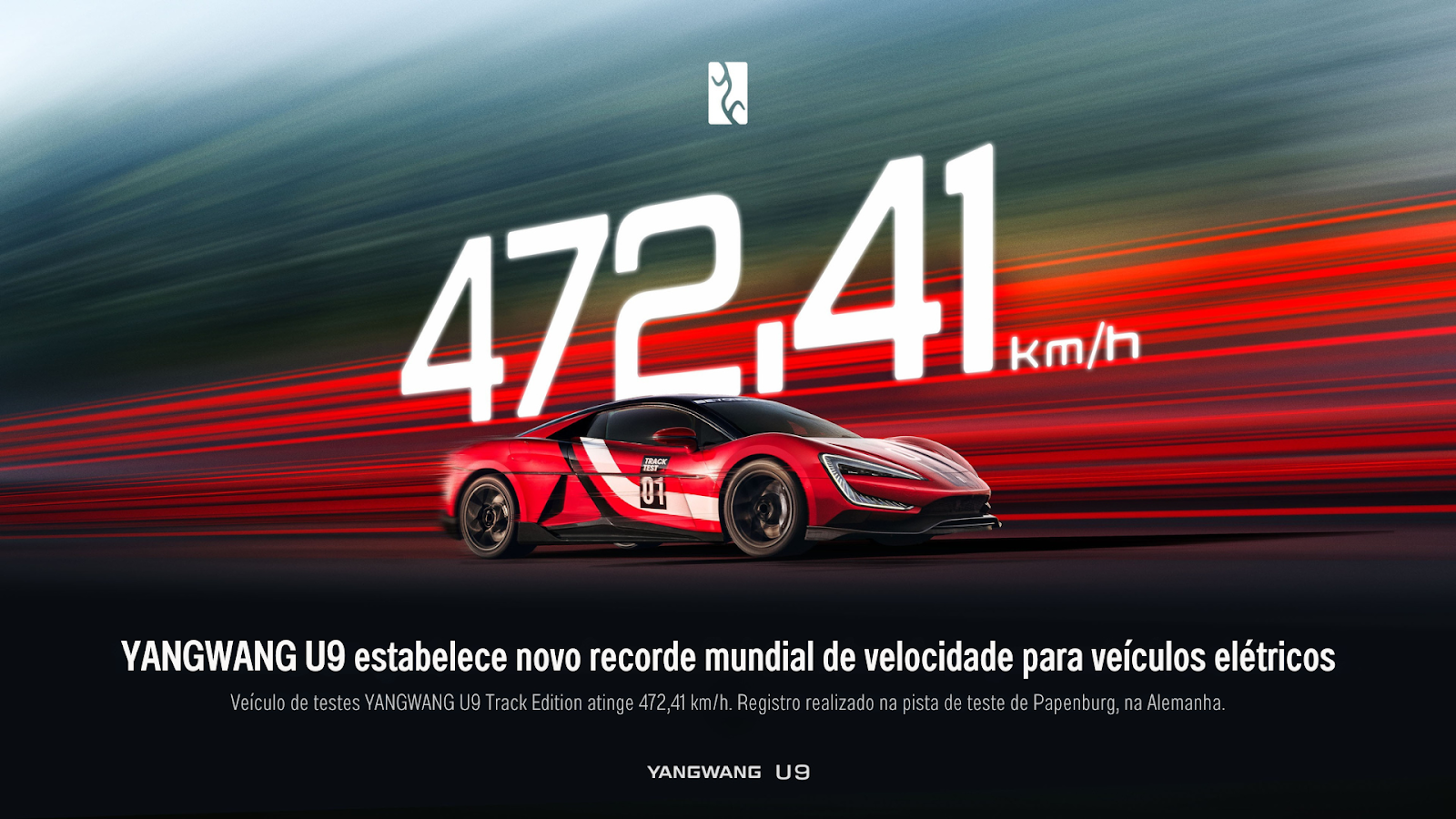 472,41 km/h: Yangwang U9 Track Edition estabelece novo recorde mundial de velocidade para veículos elétricos